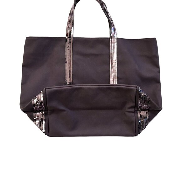 Vanessa Bruno Canvas and sequins Medium Cabas Tote - Anthracite (Dark Gray) - Picture 2 of 3